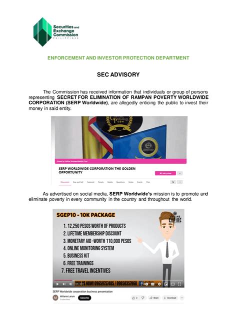 serp worldwide corp|SECRET FOR ELIMINATION OF RAMPAN POVERTY .